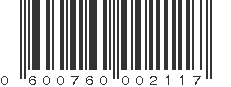 UPC 600760002117