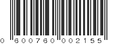 UPC 600760002155