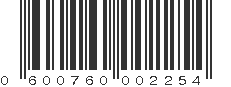 UPC 600760002254