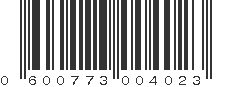 UPC 600773004023