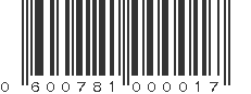 UPC 600781000017