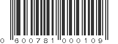 UPC 600781000109