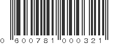 UPC 600781000321