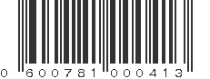 UPC 600781000413