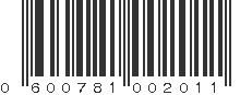 UPC 600781002011