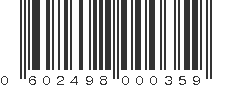 UPC 602498000359