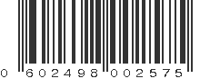 UPC 602498002575