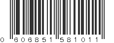 UPC 606851581011