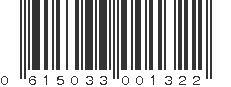 UPC 615033001322