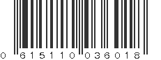 UPC 615110036018