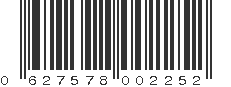 UPC 627578002252