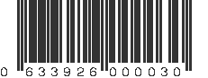 UPC 633926000030