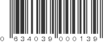 UPC 634039000139