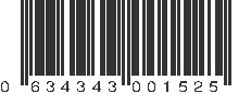 UPC 634343001525