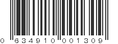 UPC 634910001309