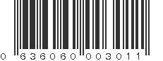 UPC 636060003011