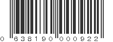 UPC 638190000922