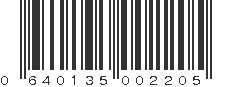 UPC 640135002205