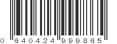 UPC 640424999865