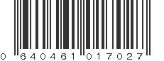 UPC 640461017027