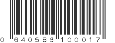 UPC 640586100017