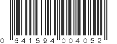 UPC 641594004052