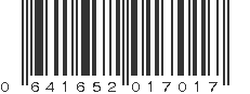 UPC 641652017017