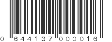 UPC 644137000016