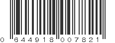 UPC 644918007821