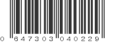 UPC 647303040229