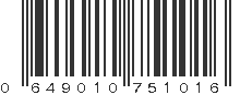 UPC 649010751016