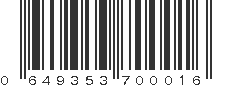 UPC 649353700016