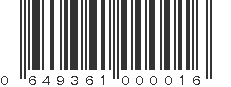 UPC 649361000016