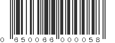 UPC 650066000058