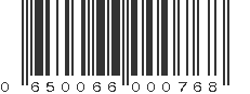 UPC 650066000768