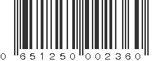 UPC 651250002360