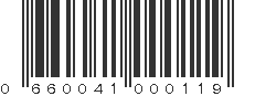 UPC 660041000119