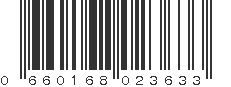 UPC 660168023633
