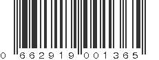 UPC 662919001365