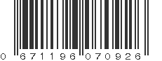 UPC 671196070926