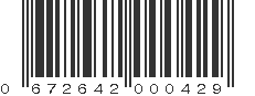 UPC 672642000429