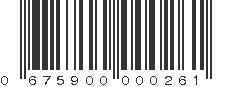 UPC 675900000261