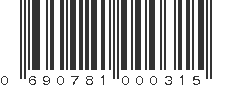 UPC 690781000315