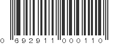 UPC 692911000110