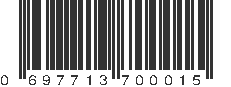 UPC 697713700015