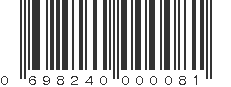 UPC 698240000081