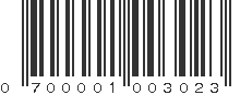 UPC 700001003023