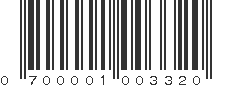 UPC 700001003320