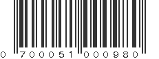 UPC 700051000980