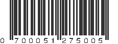 UPC 700051275005